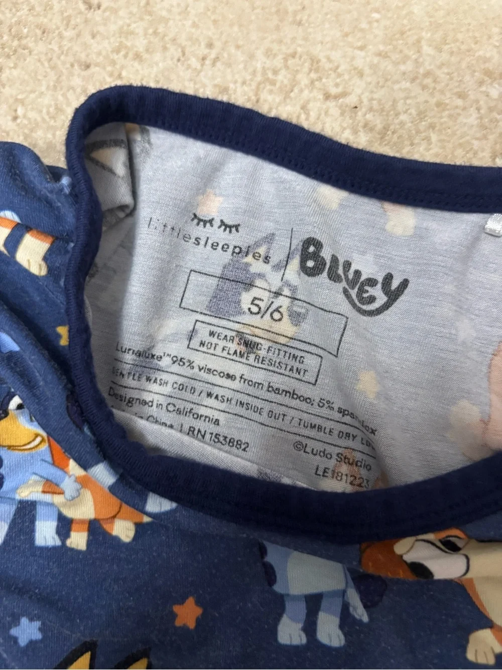 Little Sleepies Bluey Pajamas